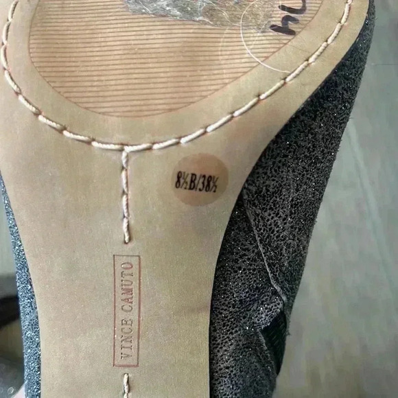 Vince Camuto Leather Black, Gray, and Silver Sparkling  Booties | Size 8.5 - Picture 6 of 13